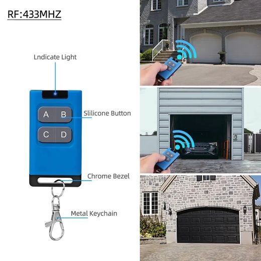 Generic Télécommande ouvre garage duplicateur universel 433MHZ Quatre bouton