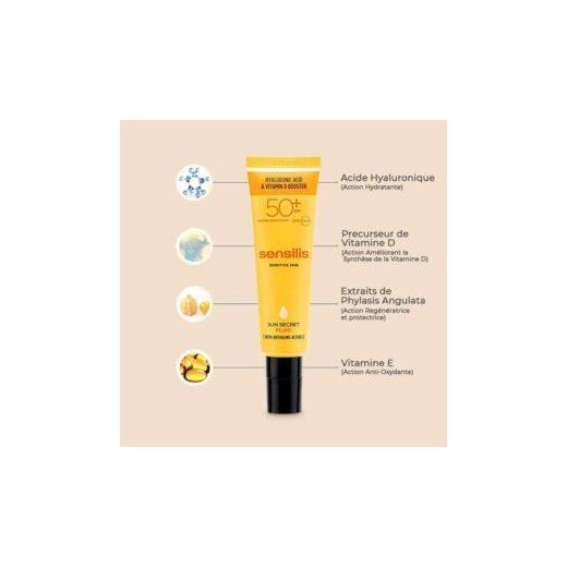 sensilis  ORIGENAL Sun Secret Fluide Teinté Anti-Âge SPF50+ – Haute Protection Solaire & Effet Bonne Mine – 50 ml - image 2