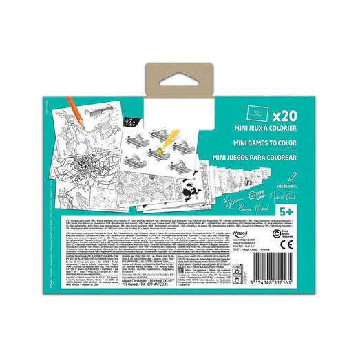 Maped Mini Jeux de Coloriage - 20 Feuilles Thème Cirque - Activité Créative Éducative - Format Pochette Pratique - image 2