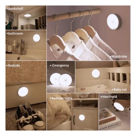 Generic Lampe LED magnétique avec détecteur de mouvement, idéale pour l’éclairage sous meuble en cuisine. - image 4