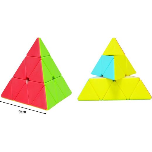 Generic 3x3 Cube Puzzle Pyraminx Triangle Sans Autocollant Haute Vitesse - image 2