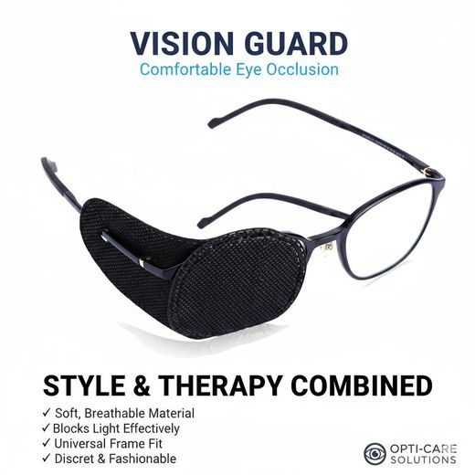 Generic Patchs Visuels Réutilisables Compatibles Lunettes – Cache-Œil Confortable pour Adultes, Amblyopie & Strabisme, Ajustement Discret, Usage Quotidien