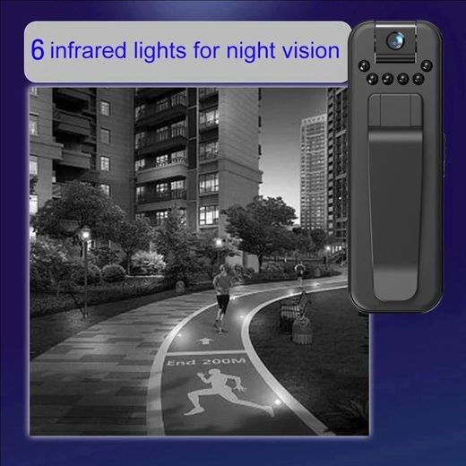 Generic Mini Caméra Espion Portable  1080P  AVEC CARTE 64 Go  avec Vision Nocturne Infrarouge et Enregistrement en Boucle - image 2