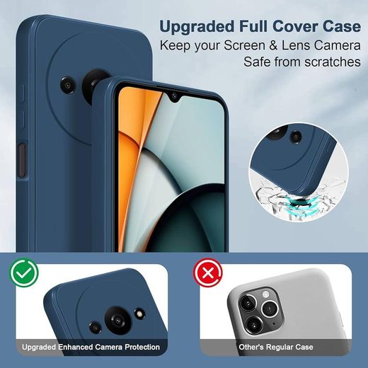 Case Coque Silicone pour Redmi A3 bleu – Protection élégante et maniabilité - image 2