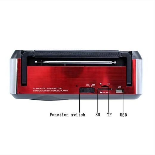 Fepe Radio vintage rechargeable EPE avec affichage numérique USB/carte SD, - image 4