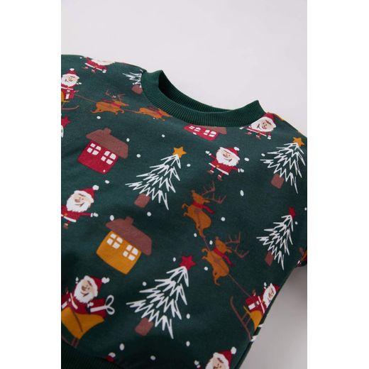 Defacto Ensemble de sweatshirt à col rond et Sweatpants à taille élastique pour Bébé Garçon - image 2