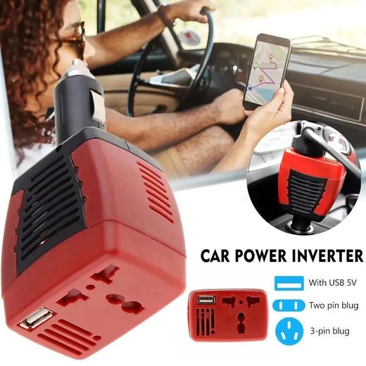 Generic Convertisseur de tension automobile portable 12V DC à 220V AC 150W avec chargeur USB