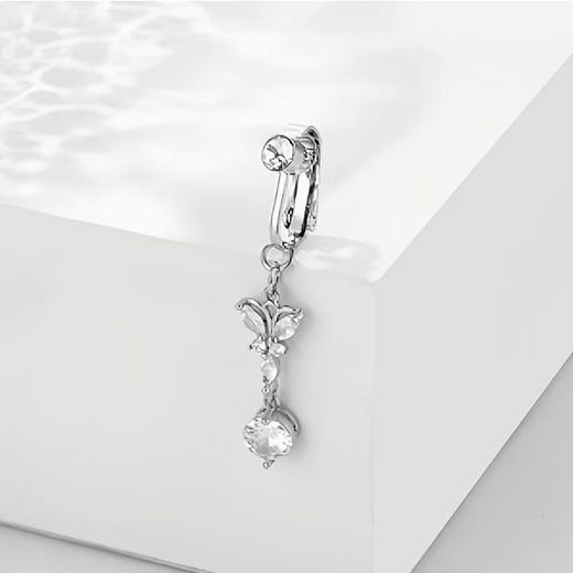 Generic 1pc Bijou de nombril de fausse perle de piercing pour femmes - image 2