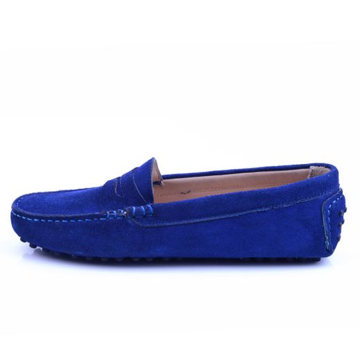 PACIONO Mocassin Femme Daim Bleu - image 2