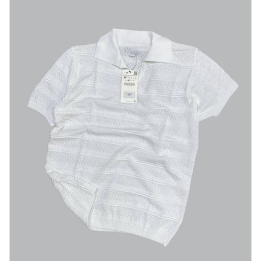 Polo en Maille Blanch Élégant – Style Moderne et Confort au Quotidien