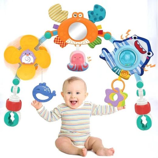 Huanger Arch de jeu en peluche hochet pour bebe - image 3