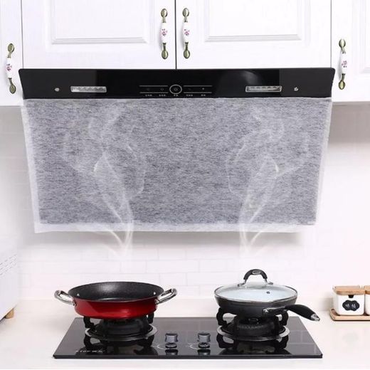 Generic 12 filtres à huile jetables pour hottes de cuisine - Anti-graisse, anti-huile,et anti-vapeurs en coton  non tissé , compatibles avec les cuisinières et les ventilateurs - image 2