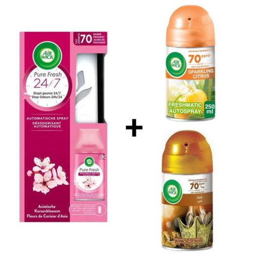 Airwick Freshmatic Auto Spray plus 3 recharge plus 2 piles