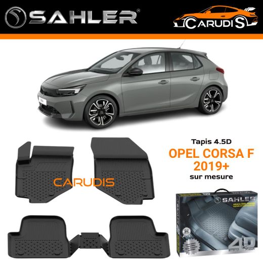 SAHLER فرش 4.5D لسيارة أوبل كورسا F، تفصيل دقيق، عديم الرائحة، مقاوم للماء، غير قابل للانزلاق