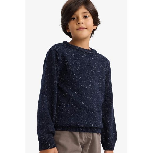 Defacto Pull en tricot à col rond pour garçon - image 3