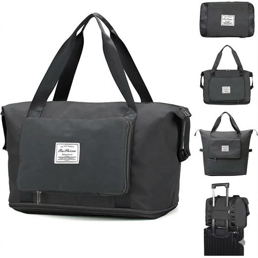 Generic Sac de voyage pliable féminin avec grand espace de stockage - noir
