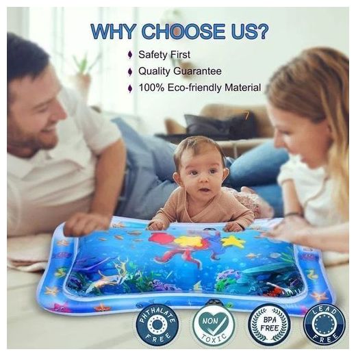 Generic bébé tapis d'eau jouet pour bébé tapis de jeu gonflable pour 3 6 9 mois - image 4