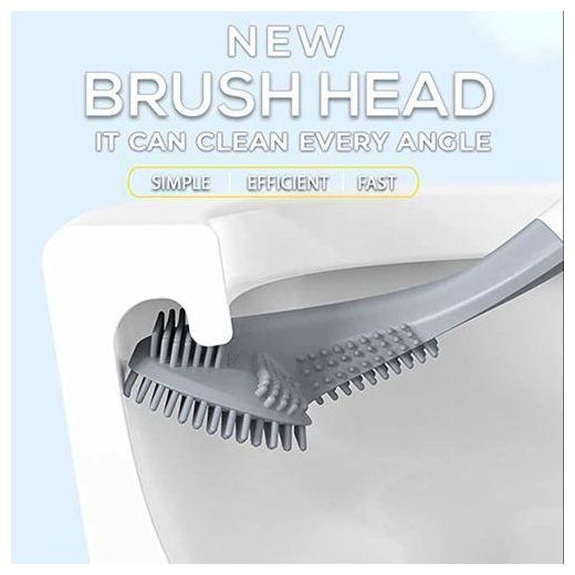 Generic Brosse WC Silicone, Forme Triangulaire pour un Entretien Optimal