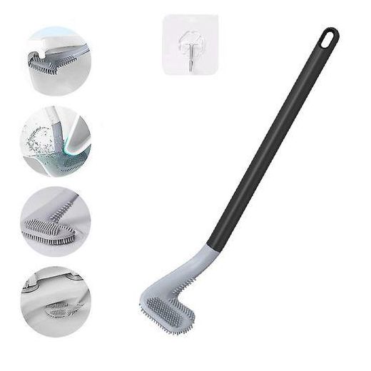 Generic Brosse WC Silicone, Forme Triangulaire pour un Entretien Optimal - image 4