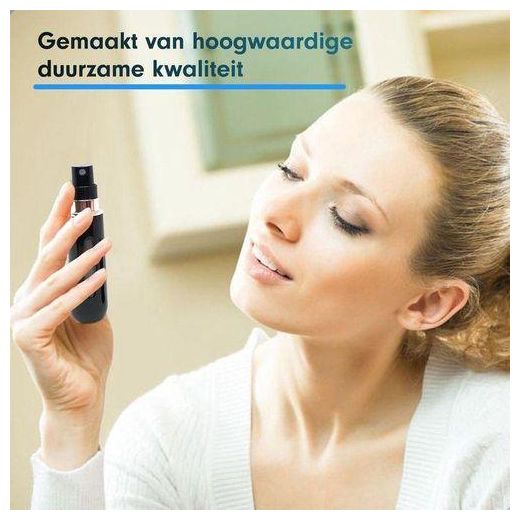 Generic Mini Flacon de Parfum, Vaporisateur, Atomiseur de Parfum Portable Rechargeable, Étui de Pompe À Parfum, Récipient de liquide pour cosmétiques, Minibouteille vide d'alcool avec pompe de parfum en Spray, pour voyages, Déplacements et Fêtes 5ML - image 3