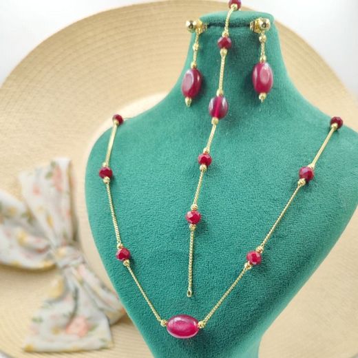 Generic ensemble 3 pièces avec des pairle rouge