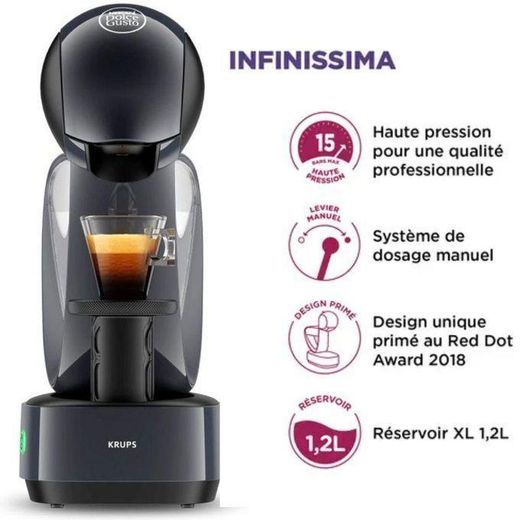 Nescafe Dolce Gusto INFINISSIMA Krups Cafetiere À Capsules Multi Boissons Livré avec 3 Packs De 48 Capsules Cafetiere Manuelle Haute Pression 15 Bar Machine À Café Capsules - image 3