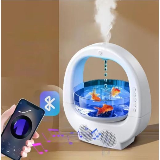 Generic Humidificateur et diffuseur d'air anti-gravité avec haut-parleur Bluetooth - image 2