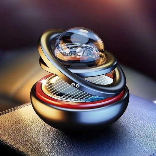 Generic Diffuseur de parfum solaire pour voiture,ornement rotatif créatif d'aromathérapie,désodorisant solaire pour voiture - image 3