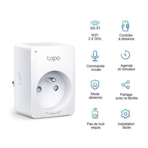 TP-Link مقبس صغير متصل بشبكة WiFi للتحكم عن بُعد عبر تطبيق Tapo - image 2
