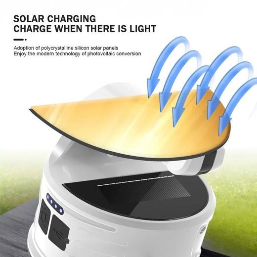 Generic Lampe de camping puissant rechargeable, lampe de poche - image 3