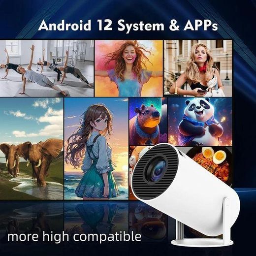 Generic Mini projecteur HY300 portable Android 12 Wi-Fi 6 360 ULTRA HD 4K Bluetooth - image 2