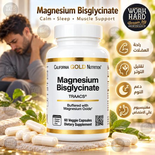California Gold Nutrition Magnesium Bisglycinate, 60 capsules