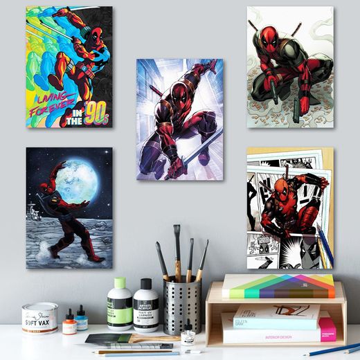 Generic deadpool Tim Miller posters marvel piotr pour decoration phone odinateur 12 poster A5 - image 2