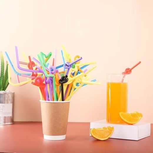 Generic Lot de 500 Pailles Flexibles Multicolores - Idéal pour Cocktails, Fêtes et Jus de Fruits - image 2