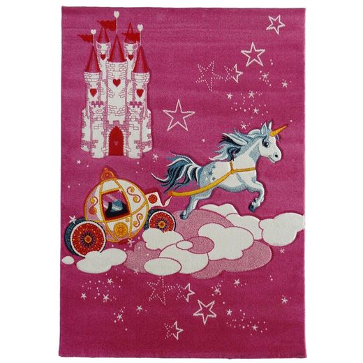 Un Amour De Tapis Tapis CHATEAU LICORNE rose