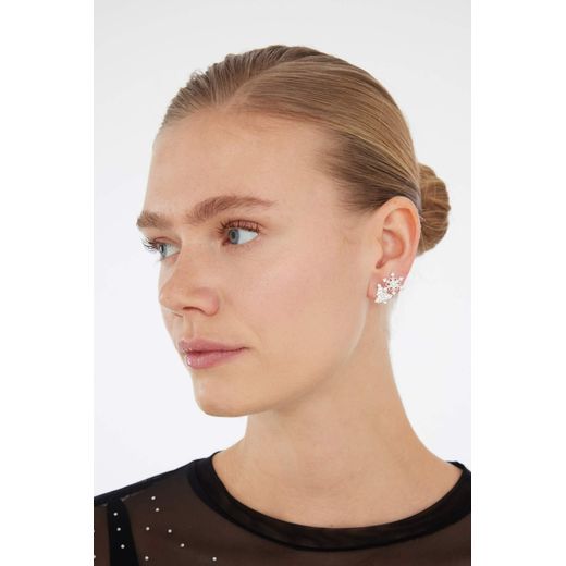 Defacto Lot de 3 Boucles d’oreilles argentées thème Noël pour femme - image 2