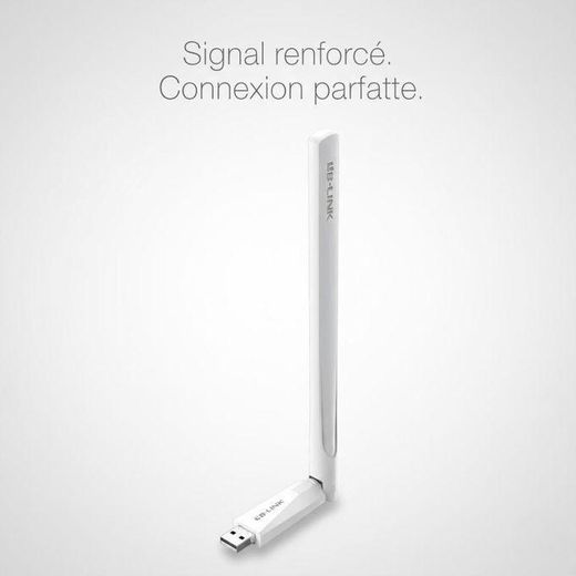 Lb Link CLE WIFI 5G   USB WiFi LB-Link AC650 – Double Bande 2,4 GHz / 5 GHz avec Antenne Haute Portée6dBi