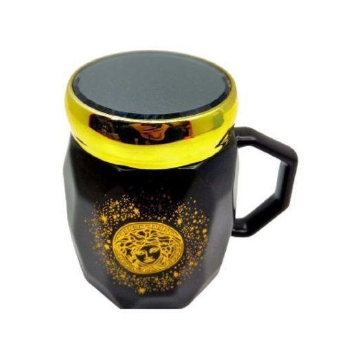 Generic Tasse en céramique avec effet miroir, Mug à café avec couvercle - image 2