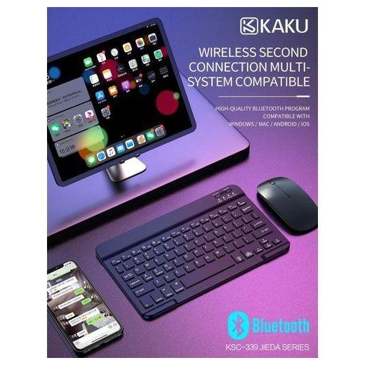Generic Kaku Wireless Keyboard Bluetooth Portable 10 INCH Compatible with All Windows /ISO /Smartphone / Tablets - image 2