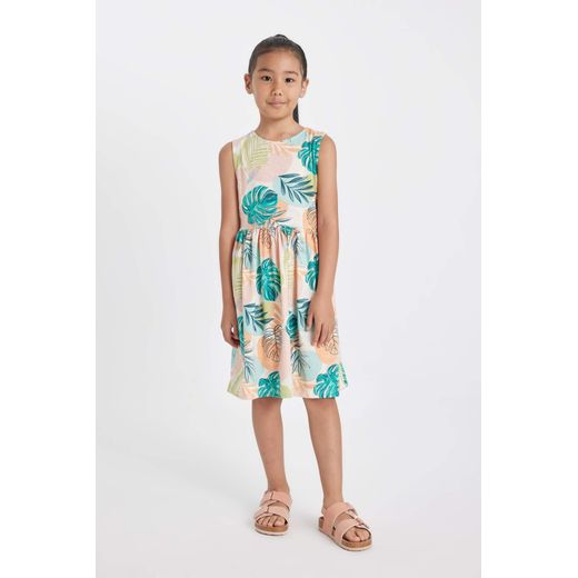 Defacto Robe D'été imprimée sans Manches pour Fille - image 3