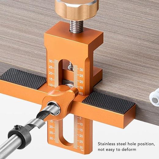 Aluminium Outil 2 en 1 pour l'installation des portes et le traçage des trous de poignées.