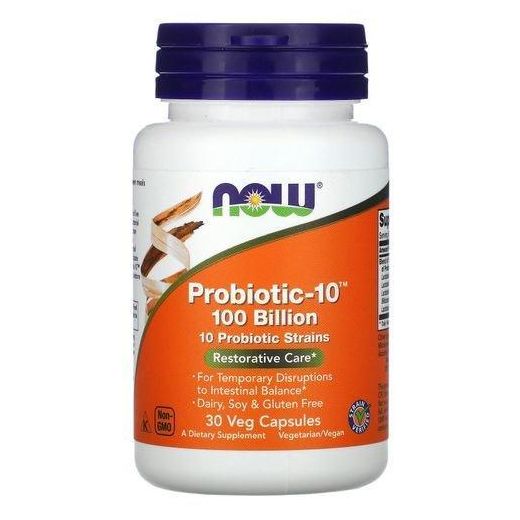 Generic Now Foods Probiotic-10, Restorative Care, 100 milliards, 30 capsules végétales