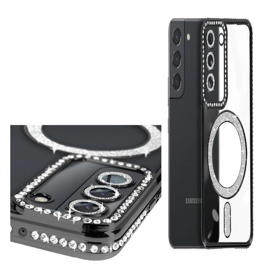 Fashion Case Pochette pour Samsung S23 brillant strassé Bon Qualité Noir
