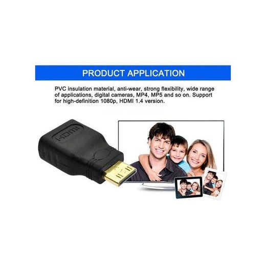 Generic Mini HDMI vers HDMI femelle connecteur convertisseur adaptateur Caméra TV LCD - image 3