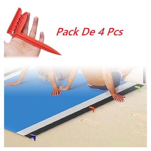 Generic Pack De 4 Clips de Fixation Pour Serviette de Plage Pour Temps Venteux