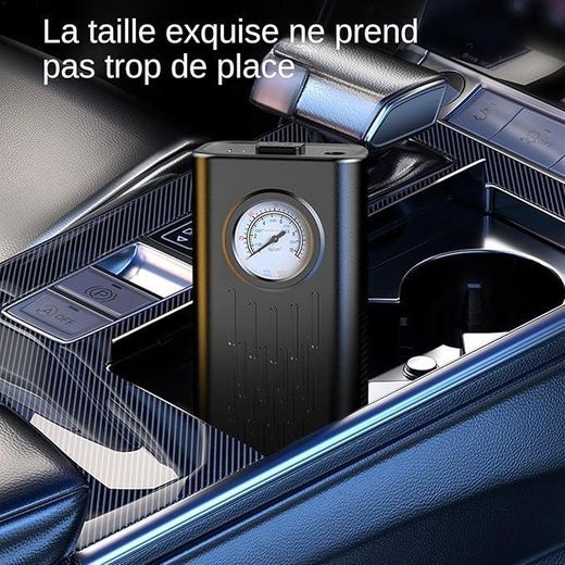 Generic Gonfleur de Pneus Portable et Compact _ Sans Fil – Pompe à Air Électrique Sans Fil pour Voiture, Vélo et Moto avec Manomètre à Pointeur Intégré
