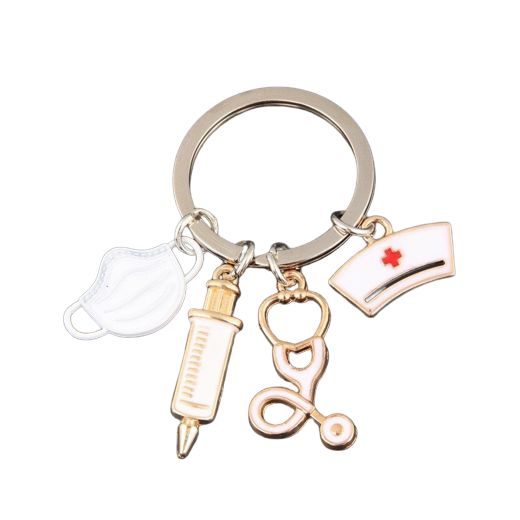 Generic Porte-clés créatif transfrontalière masque d'infirmière et de médecin médical