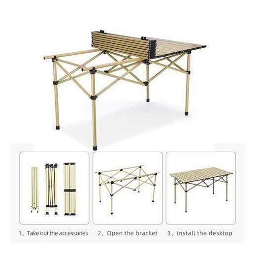 Generic Table pliante de camping en plein air,95x55x50cm - image 2