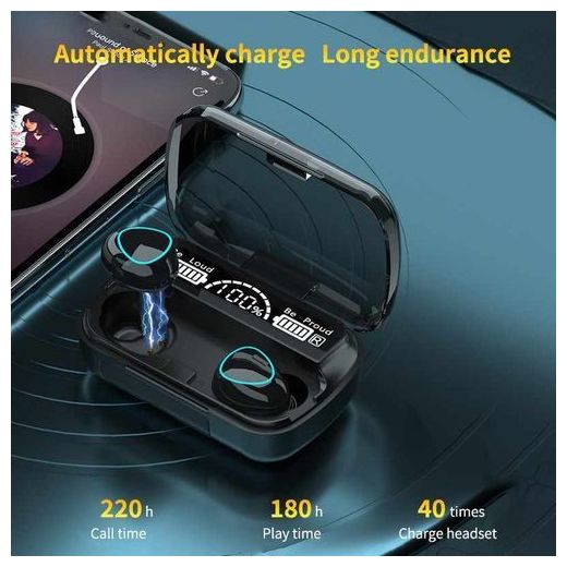 Generic Écouteurs sans fil Bluetooth M10 TWS V5. étanches, véritables écouteurs pour téléphone portable - image 2