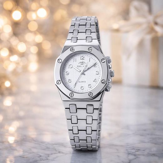 GREALY Montres classiques hexagonales inox pour femmes montre-bracelet à quartz de luxe, montres cadeaux pour dames style décontractée - image 4